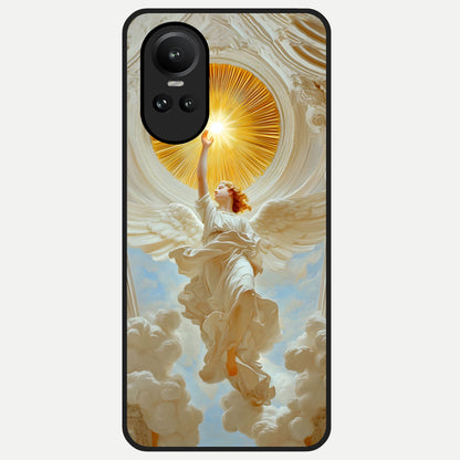  Divine Light Angel Glass Case For Oppo Reno 10 back cover – full design glossy printed glass finish