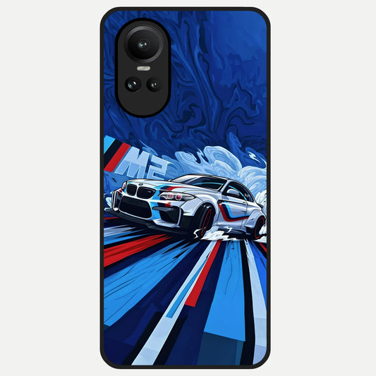  Drift Power Rush Glass Case For Oppo Reno 10 back cover – full design glossy printed glass finish