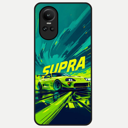  Electric Supra Thunder Glass Case For Oppo Reno 10 back cover – full design glossy printed glass finish