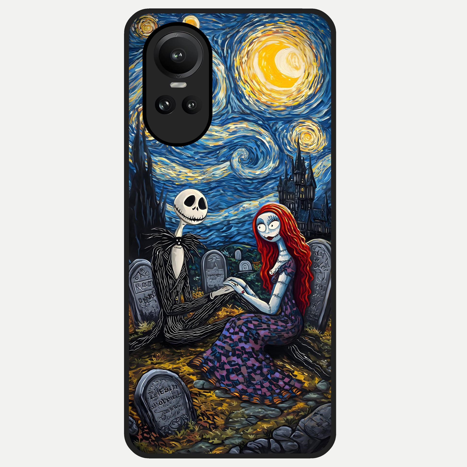  Eternal Night Love Glass Case For Oppo Reno 10 back cover – full design glossy printed glass finish