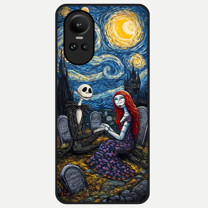  Eternal Night Love Glass Case For Oppo Reno 10 back cover – full design glossy printed glass finish