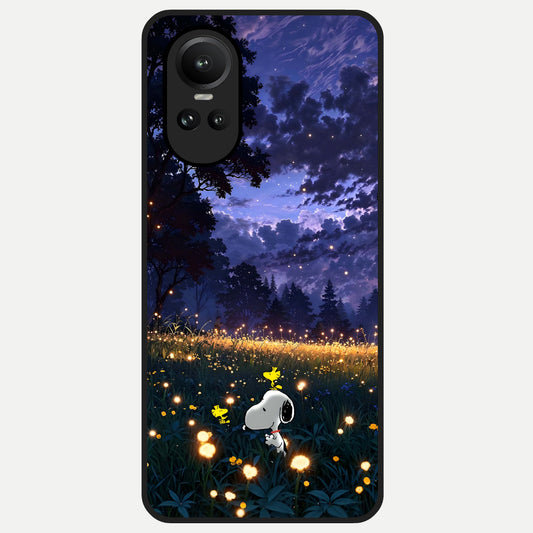  Firefly Meadow Magic Glass Case For Oppo Reno 10 back cover – full design glossy printed glass finish