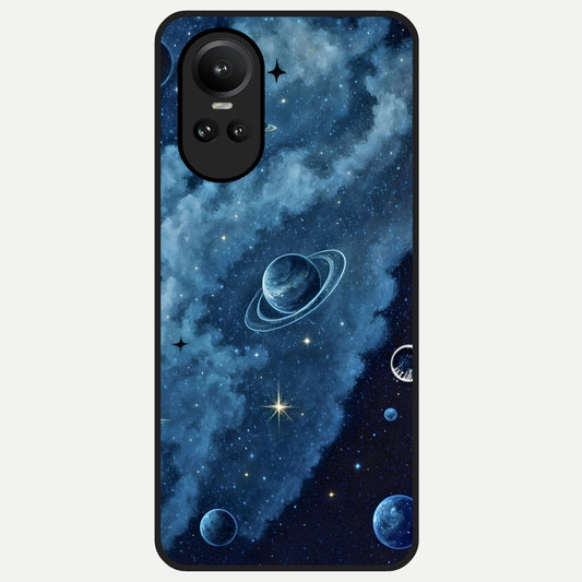  Galaxy Dream Space Glass Case For Oppo Reno 10 back cover – full design glossy printed glass finish