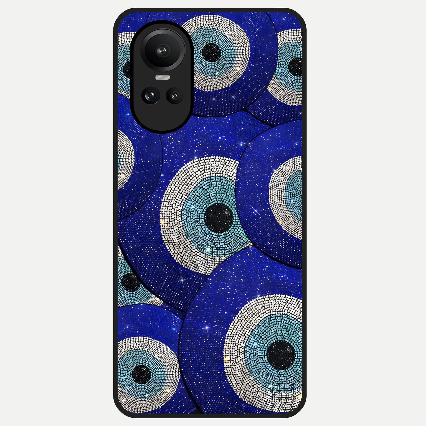  Galaxy Eye Flow Glass Case For Oppo Reno 10 back cover – full design glossy printed glass finish
