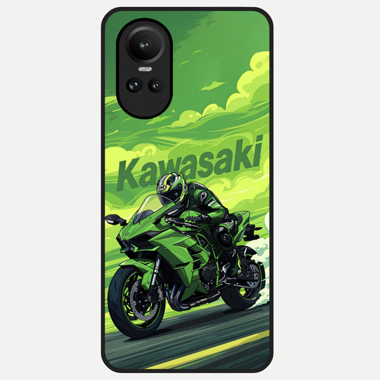 Greenery Sky Glass Case For Oppo Reno 10 back cover – full design glossy printed glass finish
