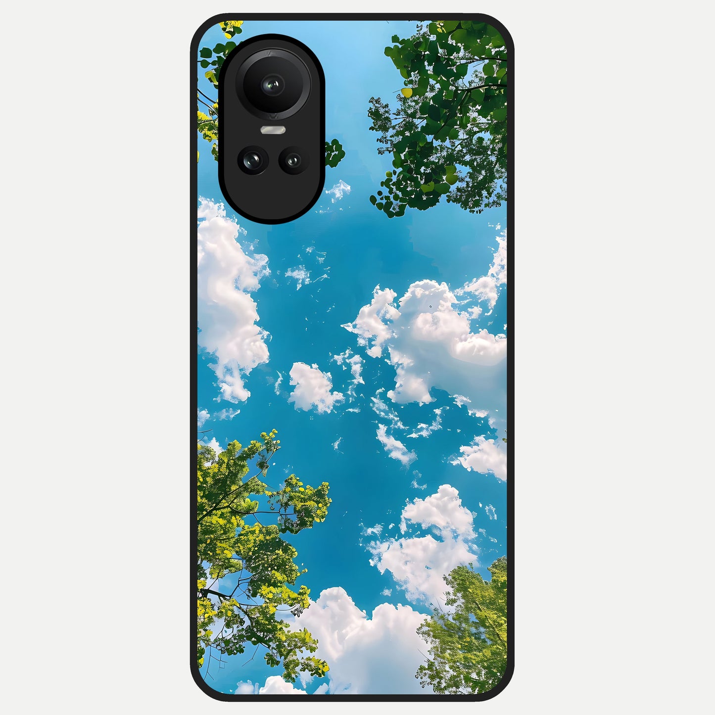  Green Moon Energy Glass Case For Oppo Reno 10 back cover – full design glossy printed glass finish