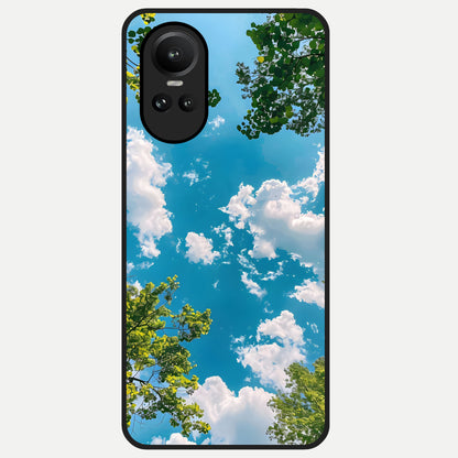  Green Moon Energy Glass Case For Oppo Reno 10 back cover – full design glossy printed glass finish