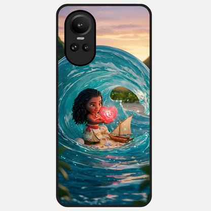  Heart of Ocean Glass Case For Oppo Reno 10 back cover – full design glossy printed glass finish