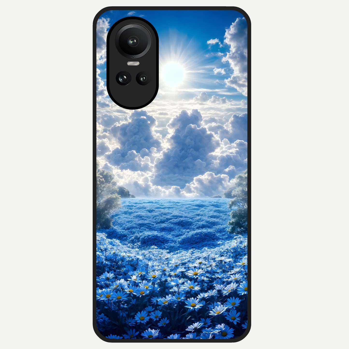  Heavenly Daisy Horizon Glass Case For Oppo Reno 10 back cover – full design glossy printed glass finish