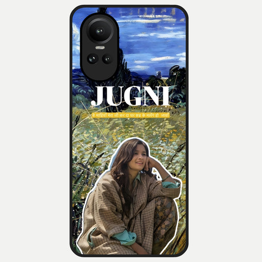 Jugni Soul Vibes Glass Case For Oppo Reno 10 back cover – full design glossy printed glass finish