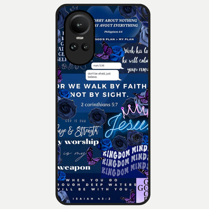  Kingdom Faith Glow Glass Case For Oppo Reno 10 back cover – full design glossy printed glass finish