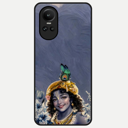  Lord Krishna Glass Case For Oppo Reno 10 back cover – full design glossy printed glass finish