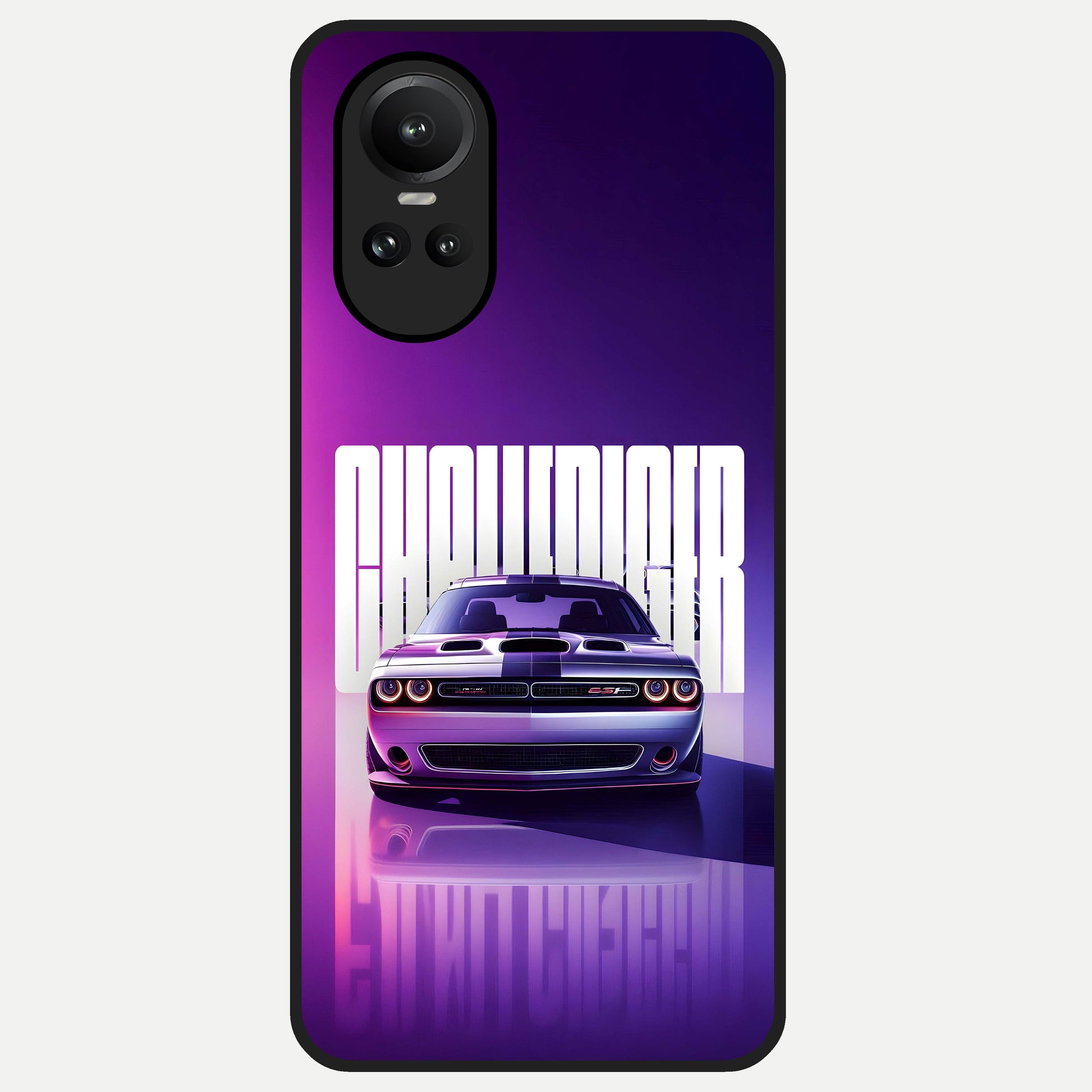  Midnight Muscle Ride Glass Case For Oppo Reno 10 back cover – full design glossy printed glass finish