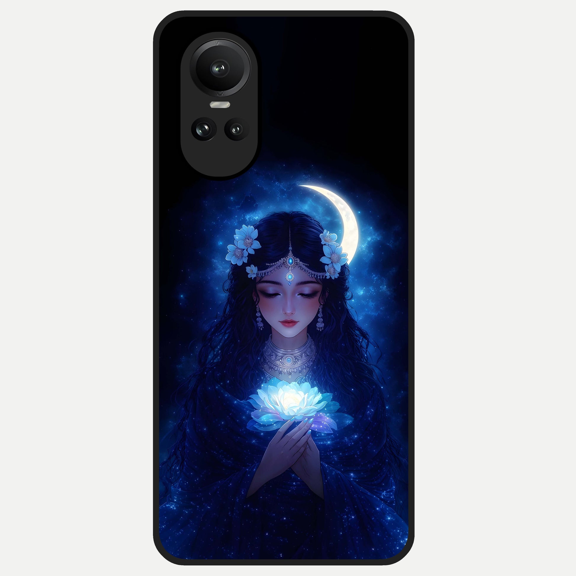  Mystic Moon Queen Glass Case For Oppo Reno 10 back cover – full design glossy printed glass finish