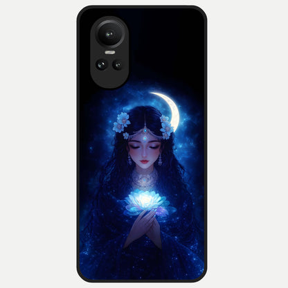  Mystic Moon Queen Glass Case For Oppo Reno 10 back cover – full design glossy printed glass finish