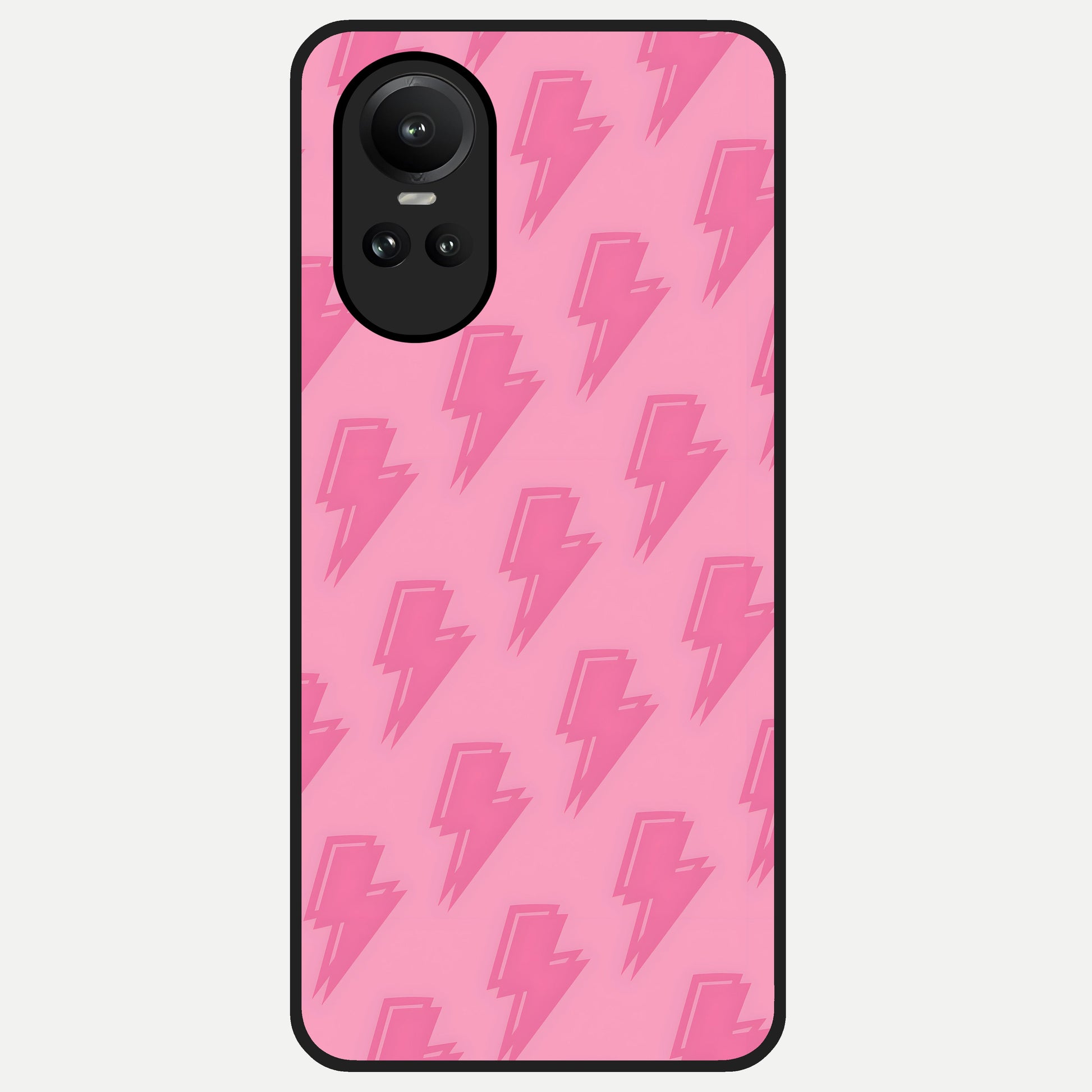  Pink Moo Magic Glass Case For Oppo Reno 10 back cover – full design glossy printed glass finish