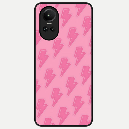  Pink Moo Magic Glass Case For Oppo Reno 10 back cover – full design glossy printed glass finish