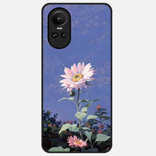  Pink Shells Outline Glass Case For Oppo Reno 10 back cover – full design glossy printed glass finish