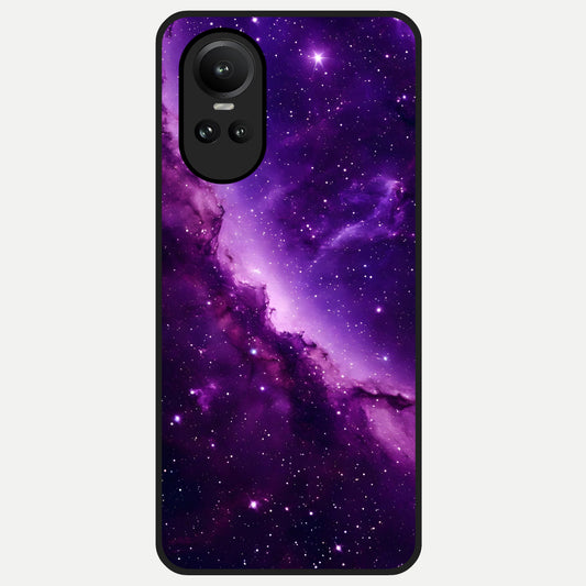  Purple Shade Sky Glass Case For Oppo Reno 10 back cover – full design glossy printed glass finish