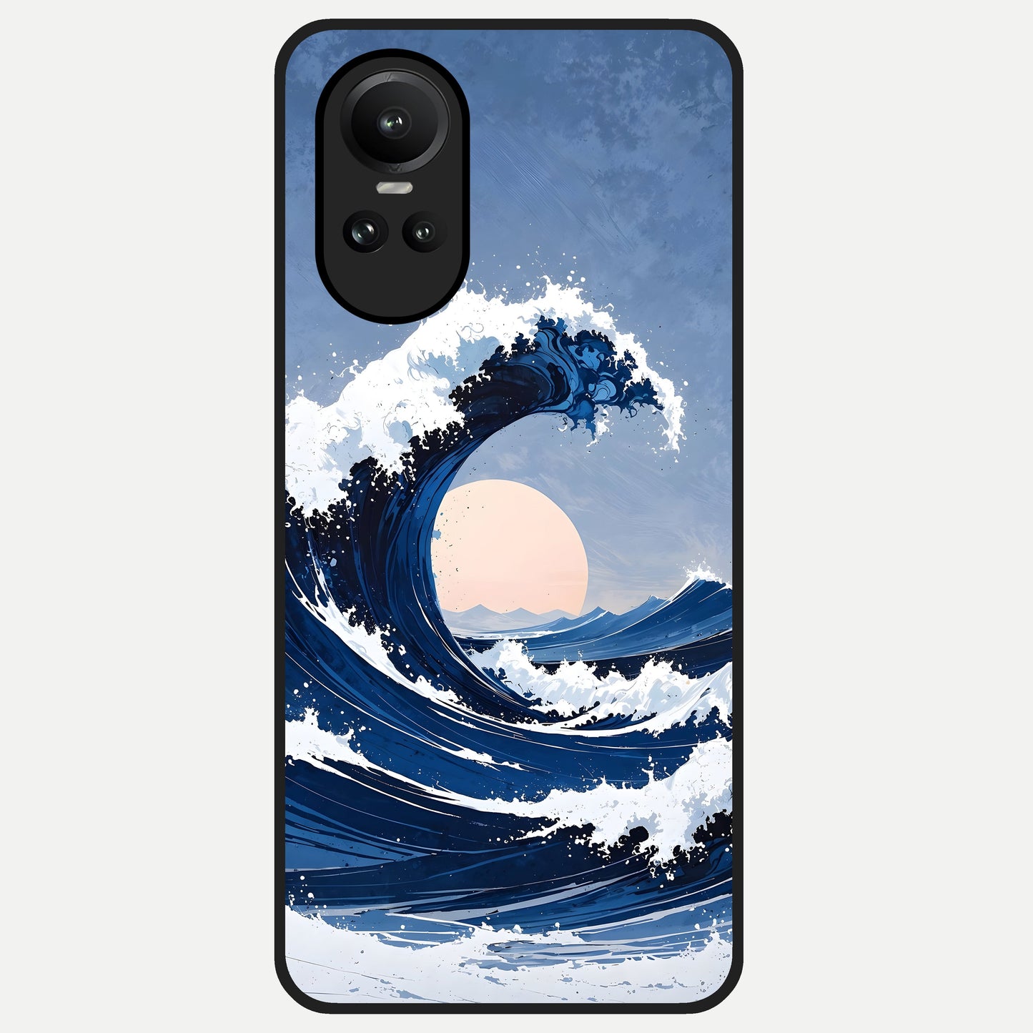  Rising Tide Power Glass Case For Oppo Reno 10 back cover – full design glossy printed glass finish