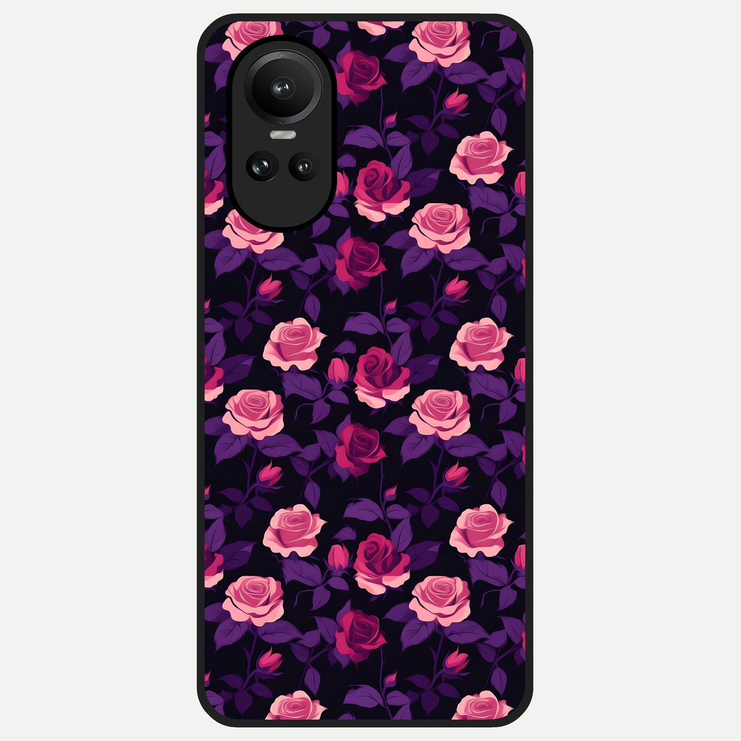  Rose Garden Twilight Glass Case For Oppo Reno 10 back cover – full design glossy printed glass finish