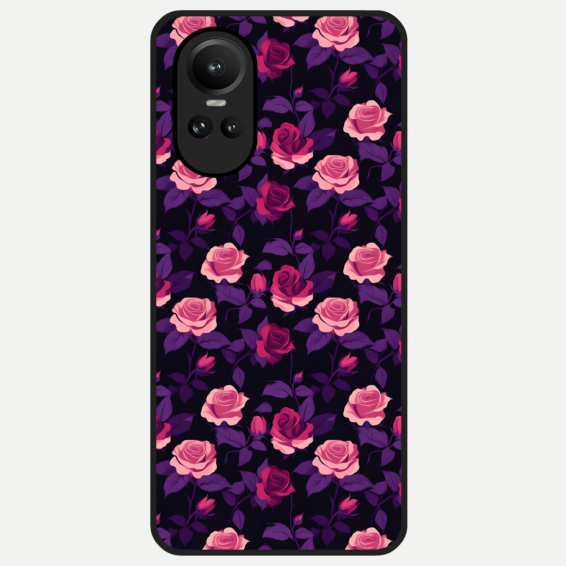  Rose Garden Twilight Glass Case For Oppo Reno 10 back cover – full design glossy printed glass finish