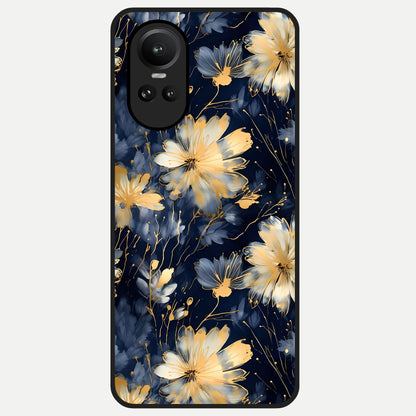  Royal Petal Dream Glass Case For Oppo Reno 10 back cover – full design glossy printed glass finish