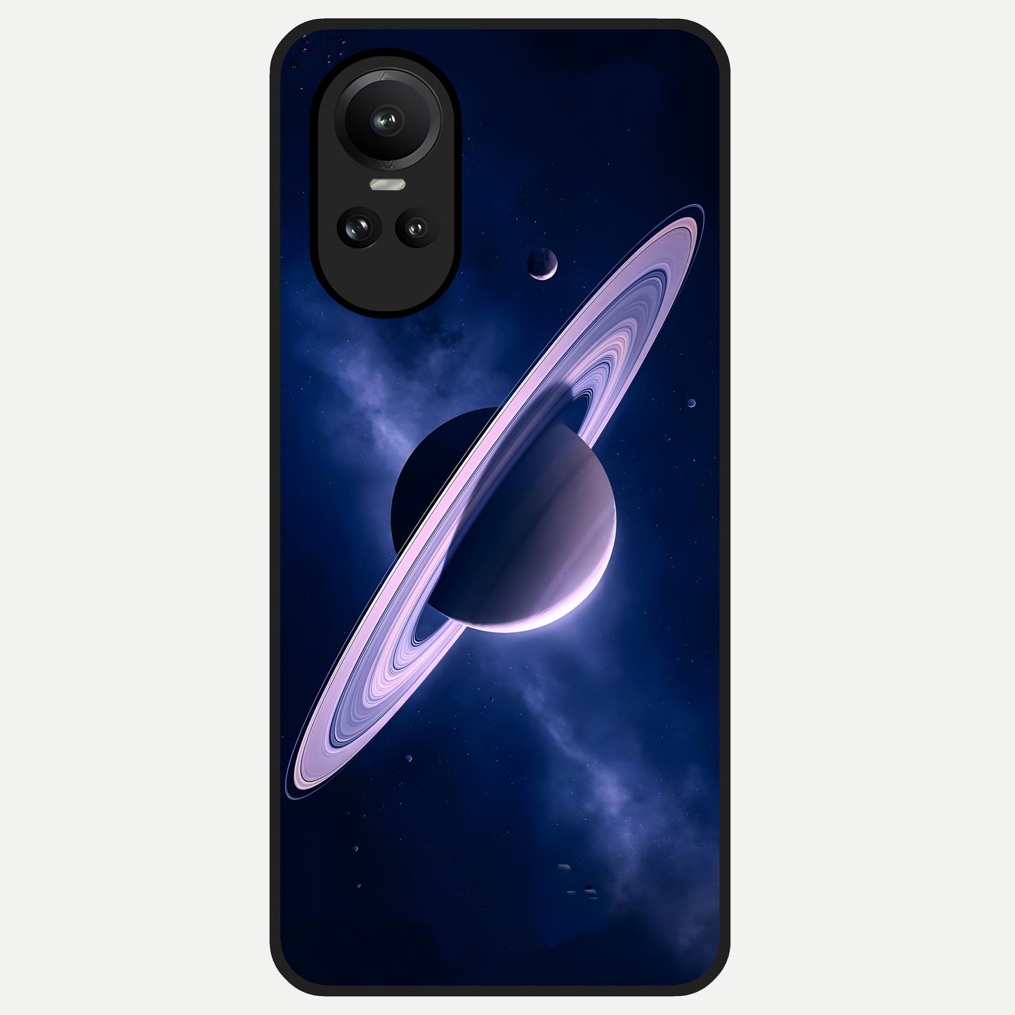  Saturn Ring Mystique Glass Case For Oppo Reno 10 back cover – full design glossy printed glass finish