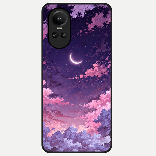  Sky Drift Clouds Glass Case For Oppo Reno 10 back cover – full design glossy printed glass finish