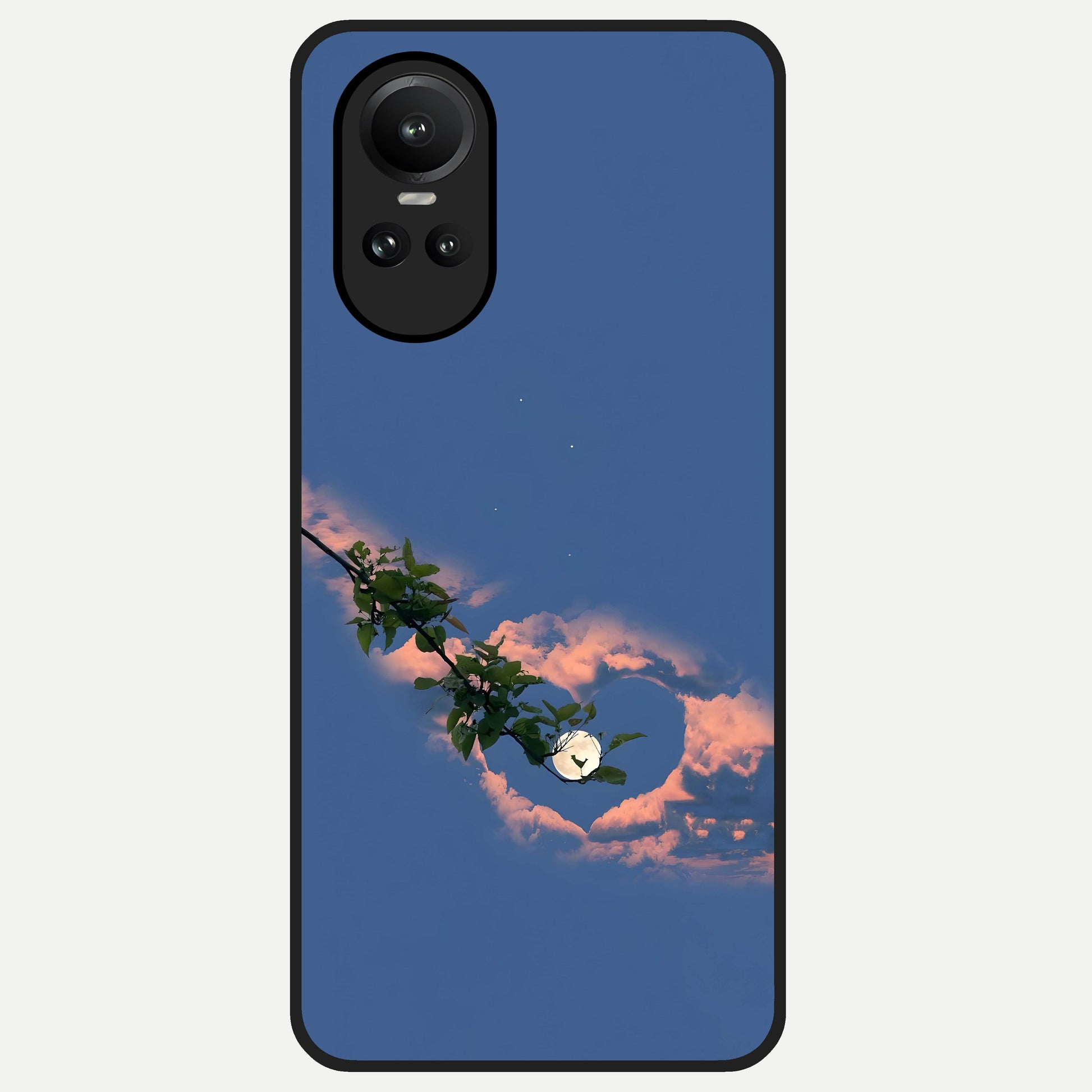  Sky Under Tree Glass Case For Oppo Reno 10 back cover – full design glossy printed glass finish
