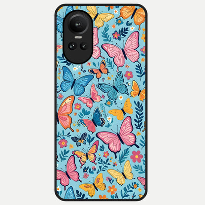  Spring Wing Garden Glass Case For Oppo Reno 10 back cover – full design glossy printed glass finish