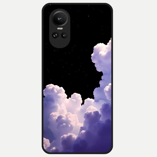  Starlit Night Whispers Glass Case For Oppo Reno 10 back cover – full design glossy printed glass finish