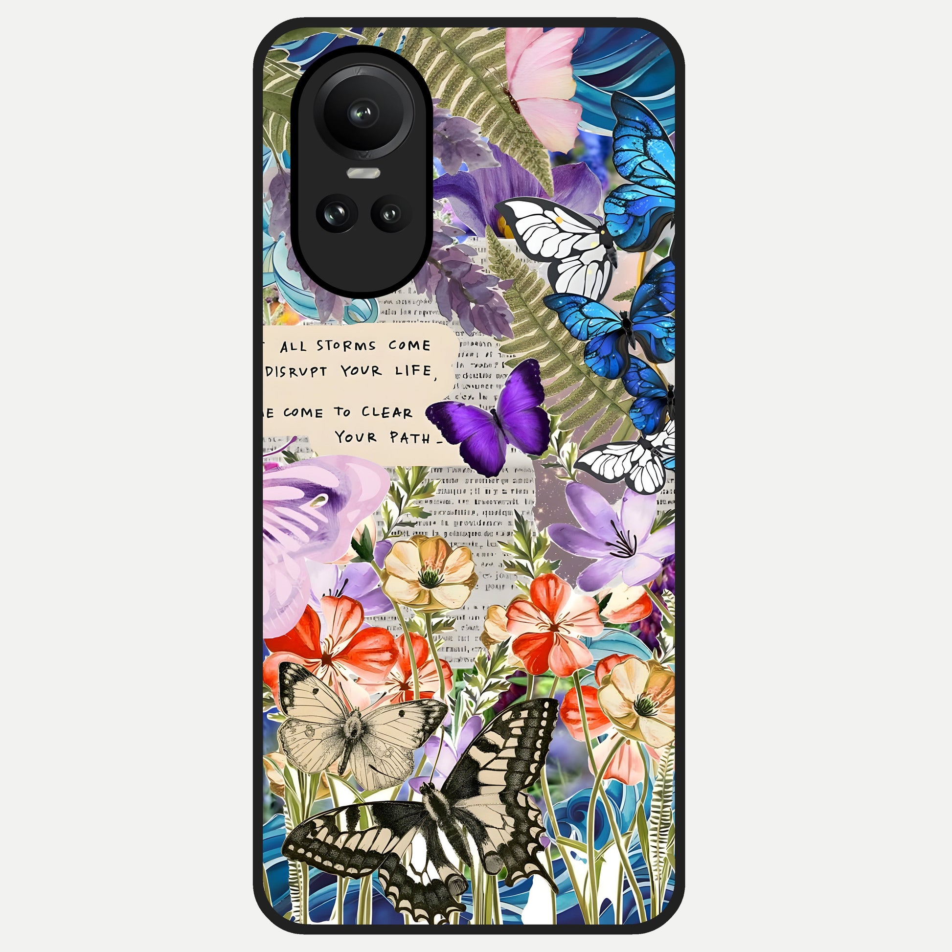  Storm Path Bloom Glass Case For Oppo Reno 10 back cover – full design glossy printed glass finish