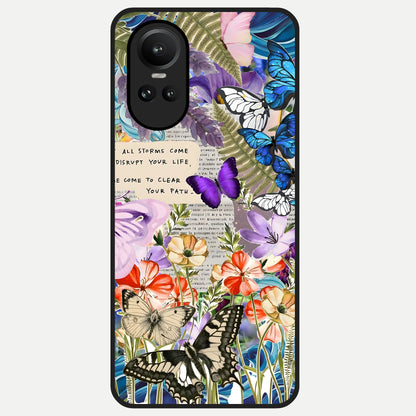  Storm Path Bloom Glass Case For Oppo Reno 10 back cover – full design glossy printed glass finish