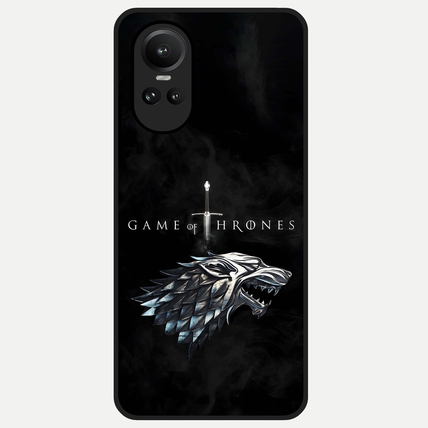  Throne Wolf Legacy Glass Case For Oppo Reno 10 back cover – full design glossy printed glass finish
