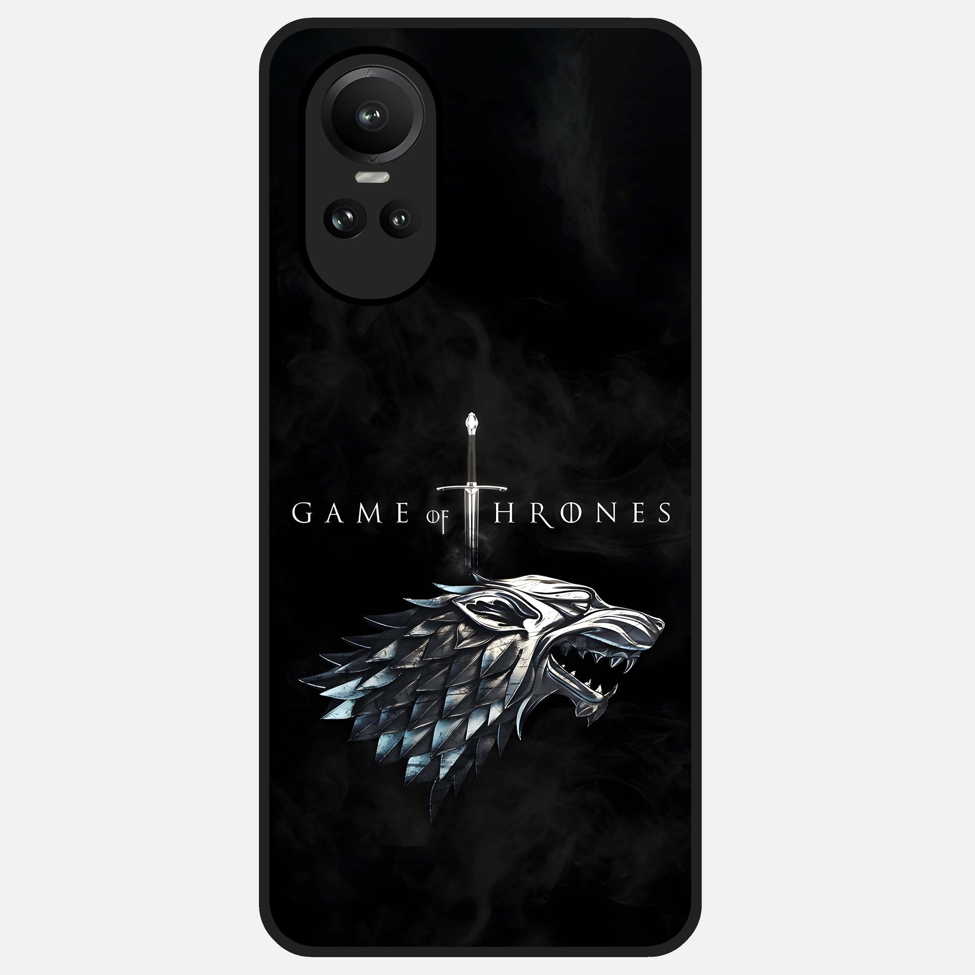  Throne Wolf Legacy Glass Case For Oppo Reno 10 back cover – full design glossy printed glass finish