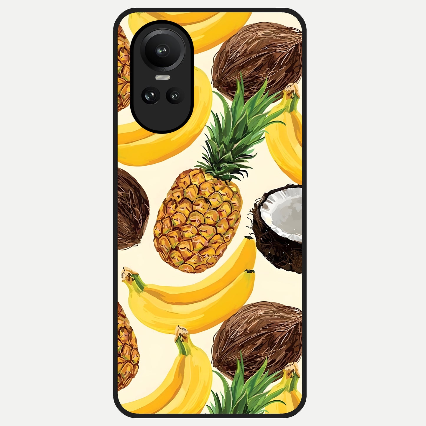 Tropical Fruit Mood Glass Case For Oppo Reno 10 back cover – full design glossy printed glass finish