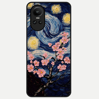  Van Gogh Scenery Glass Case For Oppo Reno 10 back cover – full design glossy printed glass finish