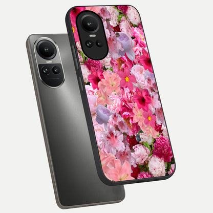  Bloom Crush Fantasy phone case For Oppo Reno 10 showing premium glass back cover with detailed artwork