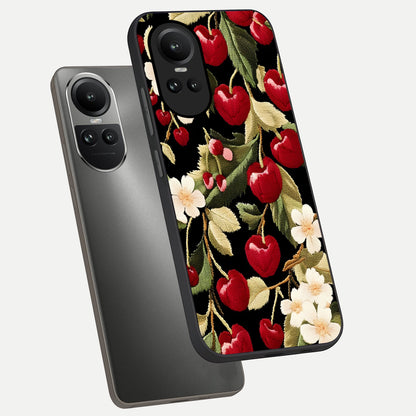  Blooming Spendor Bird phone case For Oppo Reno 10 showing premium glass back cover with detailed artwork
