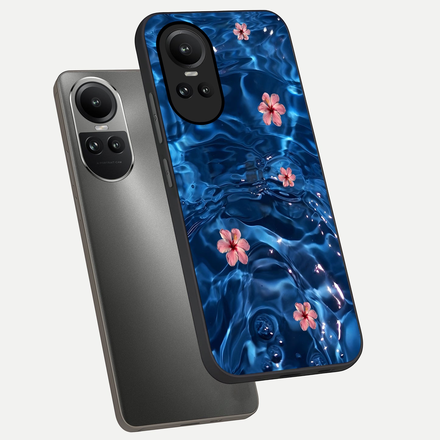  Bloom Thread Art phone case For Oppo Reno 10 showing premium glass back cover with detailed artwork