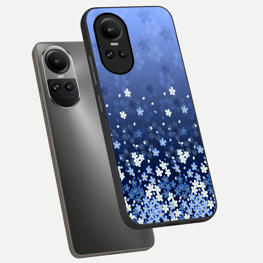  Blue Starry phone case For Oppo Reno 10 showing premium glass back cover with detailed artwork