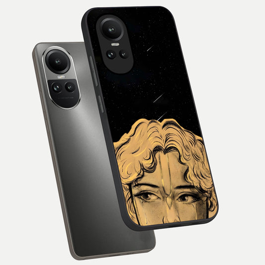  Celestial Gods Plan phone case For Oppo Reno 10 showing premium glass back cover with detailed artwork