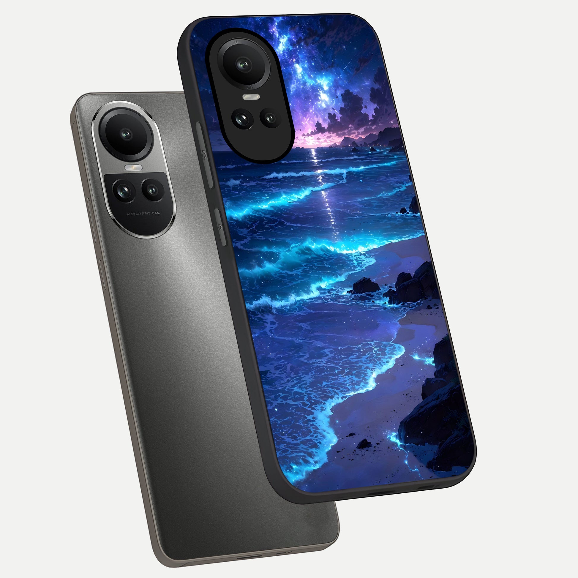  Classic Damn Look phone case For Oppo Reno 10 showing premium glass back cover with detailed artwork