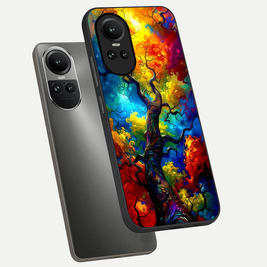  Colorful Soda Bottles phone case For Oppo Reno 10 showing premium glass back cover with detailed artwork