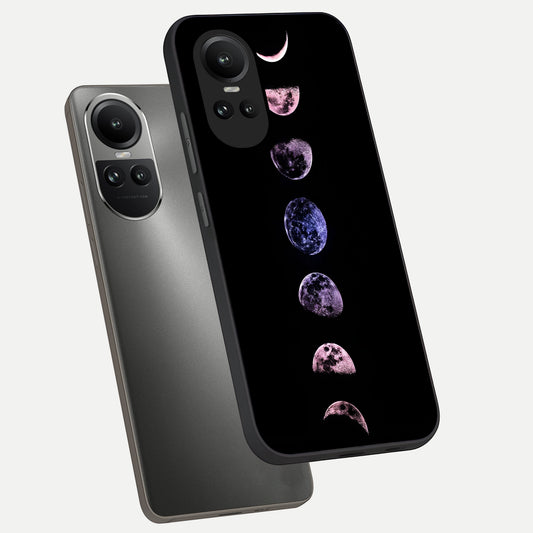 Crimson All Planets phone case For Oppo Reno 10 showing premium glass back cover with detailed artwork