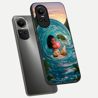  Heart of Ocean phone case For Oppo Reno 10 showing premium glass back cover with detailed artwork