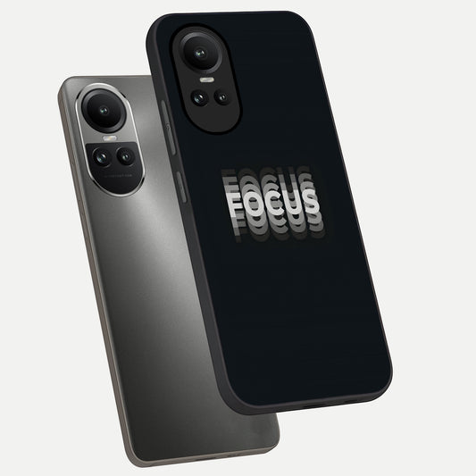  Mono Focus Vision phone case For Oppo Reno 10 showing premium glass back cover with detailed artwork