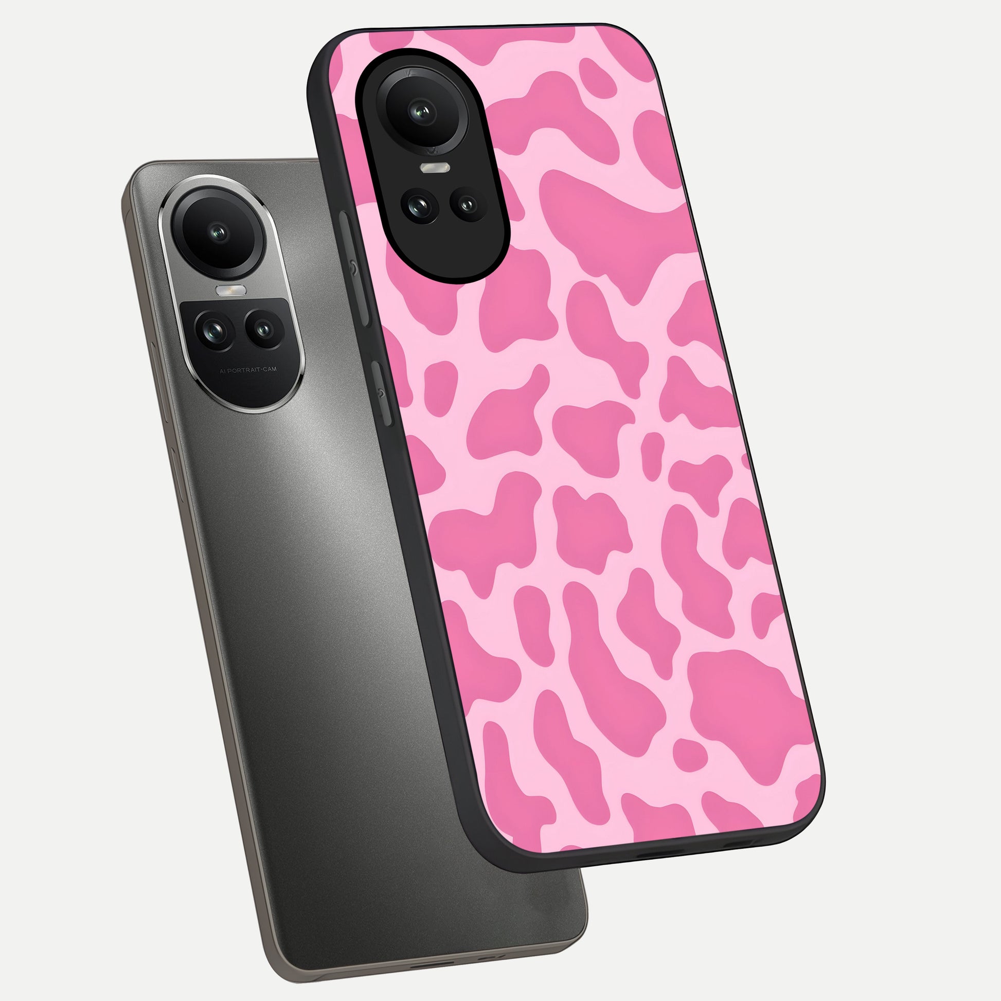  Pinkish Scenery phone case For Oppo Reno 10 showing premium glass back cover with detailed artwork