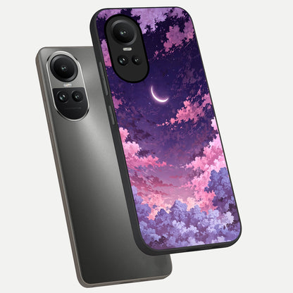  Sky Drift Clouds phone case For Oppo Reno 10 showing premium glass back cover with detailed artwork